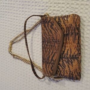Hobo Snakeskin Leather Clutch Purse Bag with Chain (22)